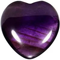 Morella Edelstein Herz Steinherz Handschmeichler, Amethyst Edelstein in Herzform