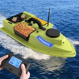 ZANLURE D19Y Smart GPS RC Fishing Bait Boat - 99 Positions | 600m Control | 4 Hoppers | 2KG Load | Night Light For Outdo