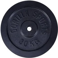 GORILLA SPORTS Hantelscheibe Hantelscheibe Guss 30/31 mm 1,25-30 KG, 30 kg, (1-tlg)