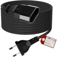 TronicXL 5m Euro Verlängerungskabel Verlängerung Stromkabel Kabel 5 Meter Verlängerungskabel, (500 cm), Mit Zugentlastung