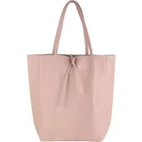 MIRROSI Shopper aus Echtleder / Wildleder, Made in Italy, Henkeltasche Tasche (Einkaufstasche in vielen trendigen Farben), Tragetasche (38x38x16cm) mit Stauraum A4 Ordner
