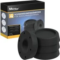 McFilter Vibrationsdämpfer 4 Schwingungsdämpfer für Waschmaschinen und Trockner, (Universal Vibrationsdämpfer kompatibel mit Bosch, Siemens, AEG, 4-St), Rutschfeste Gummipads, Gummifüße, Waschmaschinenunterlage - schwarz