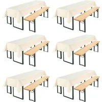 Beautex Tischdecke, Partytischdecke, für Biertischgarnituren, 100x250cm, viele Farben (6-tlg), wasserabweisend, abwaschbar, lebensmittelecht, strapazierfähig