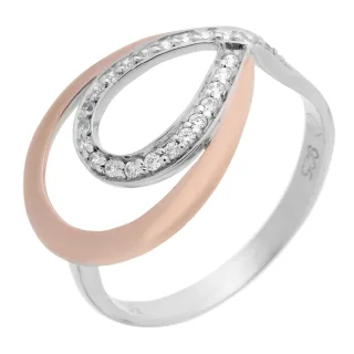 Orphelia Damen-Ring Sterling-Silber 925 – Silber/Rosé ZR-7092/1