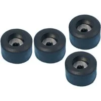 Adam Hall Möbelfuß, (Fittings, Füße), 4904 Gummifuß Pack 25 x 15 mm mit Stahlscheibe, 4er Set - Füße