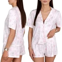Aristocats Pyjama Aristocats Marie Damenpyjama, 2-teilig, Kurzarm mit Knöpfen