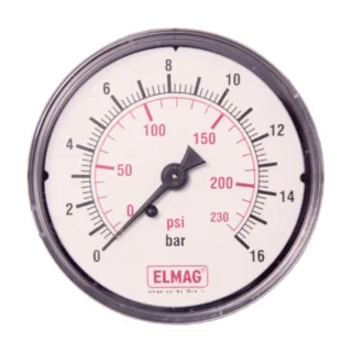ELMAG Druckmanometer Metallgehäuse 0-16 bar - 42239