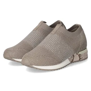 La Strada Low Sneaker - Gr. 37 - Taupe - Textil