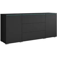 Home affaire Sideboard VERA, grifflos, verstellbare Einlegeböden, Wahlweise mit oder ohne Beleuchtung
