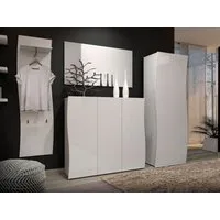 KITALY Garderoben-Set in wei, Holzwerkstoff - 282x190x42cm (BxHxT), (4-St)