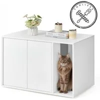 SONGMICS HOME Katzentoilette Klicksystem, Push-to-Open Türen, werkzeuglose Montage, für große Katzen