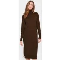 Saint Tropez Strickkleid SZ-Roll-neck Long Dress mit Rollkragen