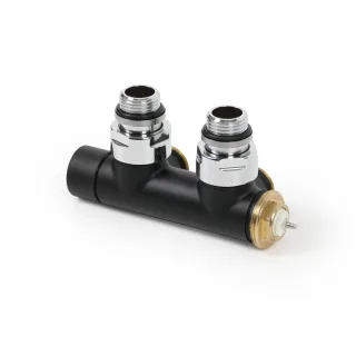 Terma Thermostat-Verbundeckventil 50mm CYLINDER GZ 1/2"-GZ 24-19 links; Schwarz Matt, TGZTCM001, S TGZTCM001