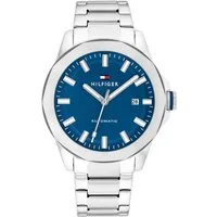 Tommy Hilfiger Automatikuhr LARS 1710693, Armbanduhr, Herrenuhr, Mechanische Uhr, Edelstahlarmband, analog, Tag