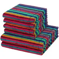 Cawö Handtuch Set Lifestyle, Walkfrottee (Spar-Set, 6-St), 4 X Handtuch 2 X Duschtuch im Set - Baumwolle - Saugstark