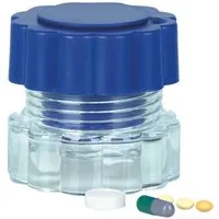 DocMed Pillendose DocMed Tabletten Mörser (Ergonomischer Griff, Integriertes Vorratsfach, 1 St., Praktischer Mörser für Medikamente), Tablettenhilfe, Tabletten zerkleinern