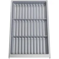 SO-TECH® Schubladeneinsatz SEPARADO Individual (300 x 474 x 51 mm) ab 40cm Schrankbreit (1 St), Gewürzgläsereinsatz silbergrau genarbt für Gewürzdosen Gläser