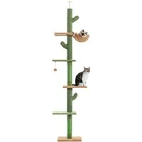 PAWZ Road Kratzbaum deckenhoch Katzenbaum, 5-stöckig, höhenverstellbar, hohes Katzenkletter-Aktivitätszentrum