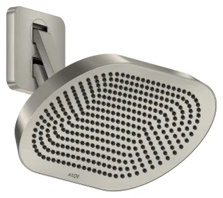 Hansgrohe AXOR ShowerSphere Kopfbrause 370/220 2jet mit beweglichem Brausearm, Edelstahl Optic, 3974 39745800