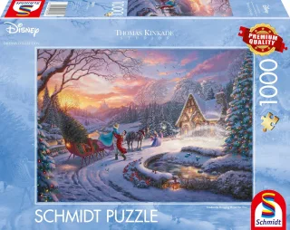 Schmidt Puzzle 58035 - Disney Cinderella: Bringing Home the Tree for Christmas [1.000 Teile]