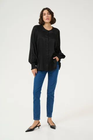 Langarm - Hemd Loose fit Black