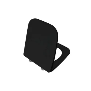 VitrA Universal Square WC-Sitz Superslim Wrap mit Absenkautomatik Schwarz Matt,207-483R009 207-483R009