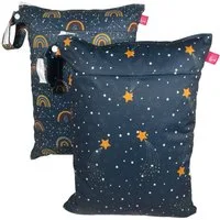 WeBaDa Windeltasche Wetbag Set Nasstaschen, Wäschebeutel - verschiedene Motive (Spar-Set, 2er-Set), waschbar, hygienisch, langlebig