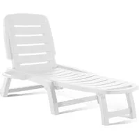 KONSIMO® Gartenliege BURRA Sonnenliege, verstellbare Rückenlehne, italienische Qualität, 1 St., Getränkehalter, Klappliegestuhl, aus recycelten Materialien