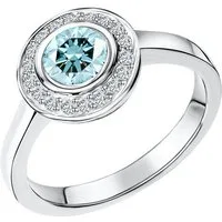 Vivance Fingerring 925/- Sterling Silber rhodiniert Blautopas und Weißtopas