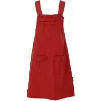 Guru-Shop Minirock Latzrock, Trägerkleid, Hippierock - rostrot alternative Bekleidung