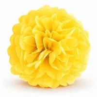 Creativery Pompon, Pompon 25cm Papier 1 Stück Gelb