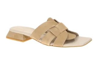 Paul Green Pantoletten 6187-019 Beige Dakar Damen Echtleder Gummisohle Blocka...