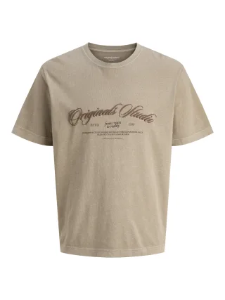 JACK&JONES - JORINWOOD WASH TEE SS CREW NECK mocha meringue - Gr. - S