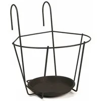 Jardifer Blumenkastenhalter Blumentopfhalter Ø 25 cm, schwarz zum Einhängen