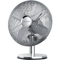 Brandson Tischventilator Metallgehäuse, Retro Design, Oszillation, Neigungswinkel ca. 40°, 30W, 28 cm Durchmesser, NTV Sieger 2026, mobiler Lüfter, 3 Geschwindigkeitsstufen, GS-Geprüft