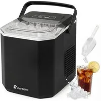 DAITORE Eiswürfelmaschine Eiswürfelbereiter 2 Größen, 9 Eiswürfel in 6 Minuten, 12 KG in 24 Stunden, mit Selbstreinigung, für Küche, Büro, Bar