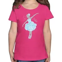 Shirtracer T-Shirt Ballerina - grau/blau Kinder Sport Kleidung