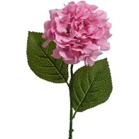 Kunstblume, Decoris season decorations, Kunstblumen Hortensie mit Stiel 66cm Rosa
