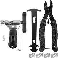 TUWENA Fahrradkette Kettennieter Fahrrad, Kettenzange, Kettenschloss Zange 4 Paar Nieten Für 6-12 Fach Reparatur Set