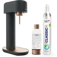 mySoda Wassersprudler Mysoda Ruby 2.0 Wassersprudler Basispaket, Mattes Alu-Design, inkl. CO2 & Flasche, stromloser Betrieb