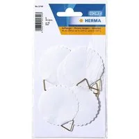HERMA Etiketten HERMA 79654 Bildaufhänger Durchmesser 45 mm, Shirting, weiß