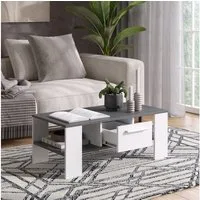 Vicco Couchtisch Wilmut, Anthrazit/Weiß, 89.8 x 46.4 cm mit Schublade (1-St)