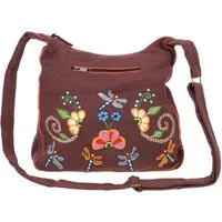 Guru-Shop Schultertasche Boho Schultertasche, bestickter Schulterbeutel..