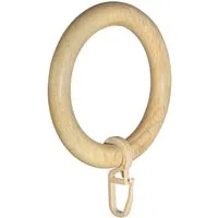 GARESA Gardinenring Holzring mit Haken, (20-St), für Durchmesser bis 35mm, einfache Montage