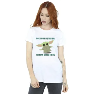 Star Wars - "The Mandalorian Does Not Listen" T-Shirt für Damen (Weiß)