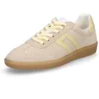 MIDS MORGAN Damen Sneaker sand aus Velourleder mit herausnehmbarer Innensohle und Schnürung