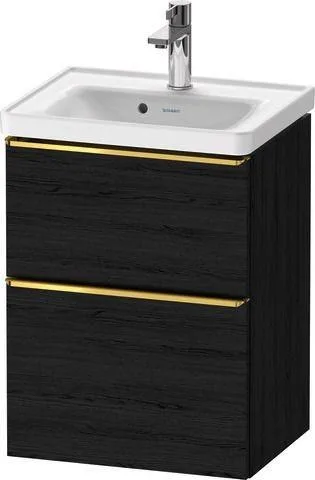 Duravit D-Neo Waschtischunterbau wandhängend Eiche Schwarz Matt 484x372x625 mm - DE4350034160000 DE4350034160000