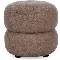 Feeling4Home Sitzhocker Gabby aus Boucle-Stoff, Braun