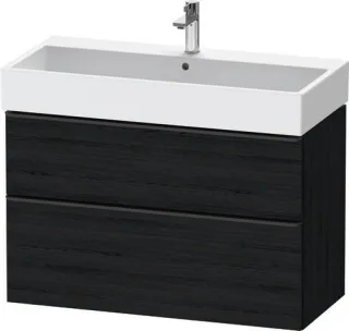 Duravit D-Neo Waschtischunterbau wandhängend Eiche Schwarz Matt 984x442x625 mm - DE43740BD160000 DE43740BD160000