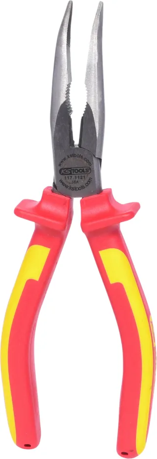 KS Tools ERGOTORQUE VDE Flachrundzange, gebogen - 117.1121